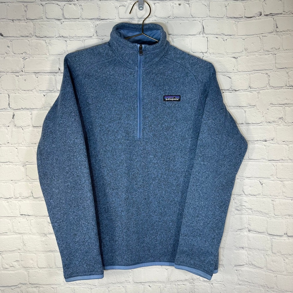Patagonia Better Sweater 1/4 Zip Fleece Pullover Blue Heather Womens Medium
